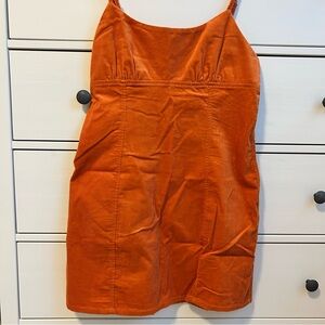 Orange Corduroy Dress